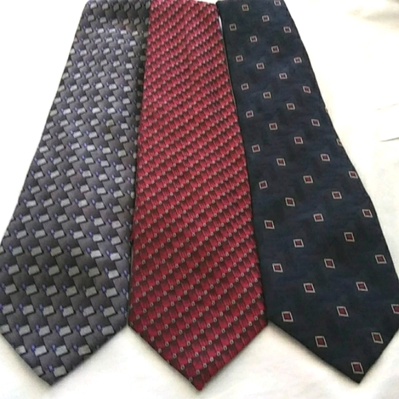 LOUIS ROTH Other - 3 SILK TIES BY LOUIS ROTH ,C- GRAY.DARK RED,NAVY BLUE,OS